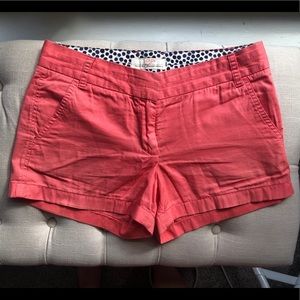 J Crew 4” stretch chino short coral